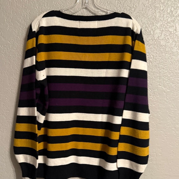 Vintage Smas Jeans Londoner station 5 Retro Rugby Preppy Stripe Sweater L - Picture 4 of 9
